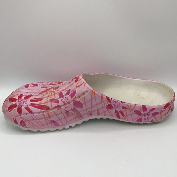 Gioseppo pink floral print plastic slides, 9 - Picture 7 of 8